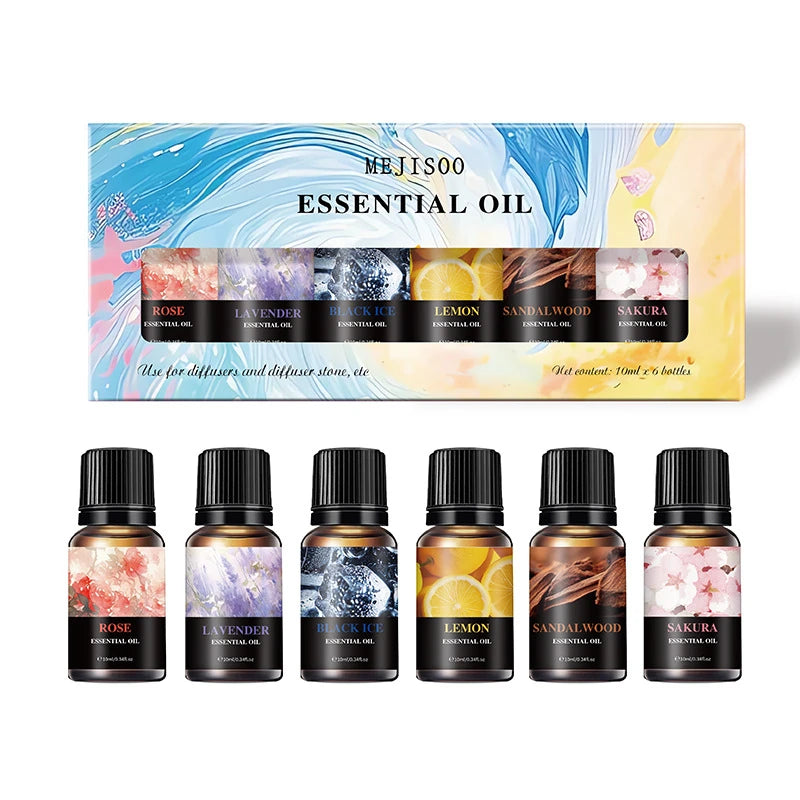 Natural Plant Aromatherapy Essential Oil Set,Air Conditioning Perfume Refill Aroma Diffuser Fragrance Humidifier Air Freshener