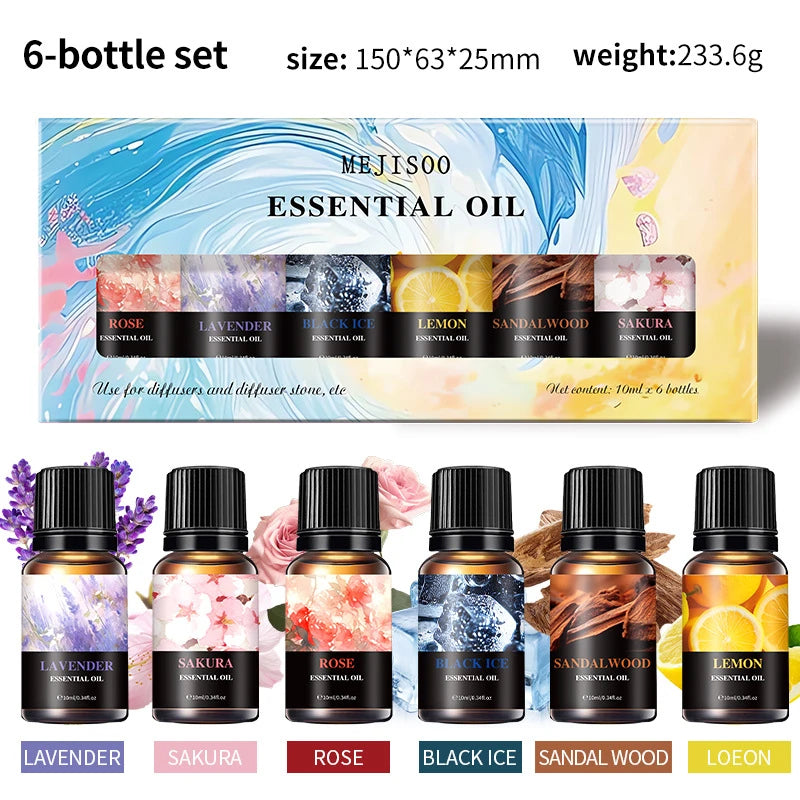 Natural Plant Aromatherapy Essential Oil Set,Air Conditioning Perfume Refill Aroma Diffuser Fragrance Humidifier Air Freshener