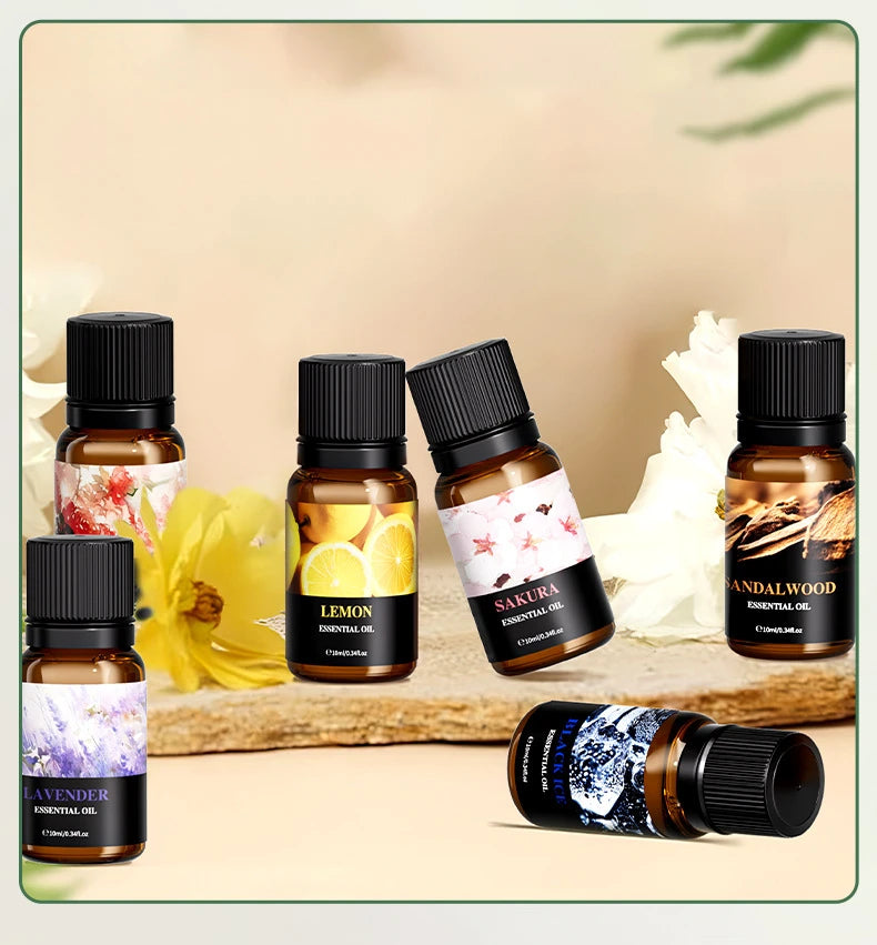 Natural Plant Aromatherapy Essential Oil Set,Air Conditioning Perfume Refill Aroma Diffuser Fragrance Humidifier Air Freshener