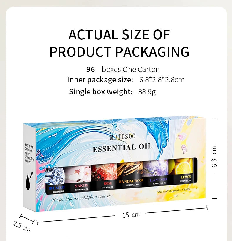 Natural Plant Aromatherapy Essential Oil Set,Air Conditioning Perfume Refill Aroma Diffuser Fragrance Humidifier Air Freshener