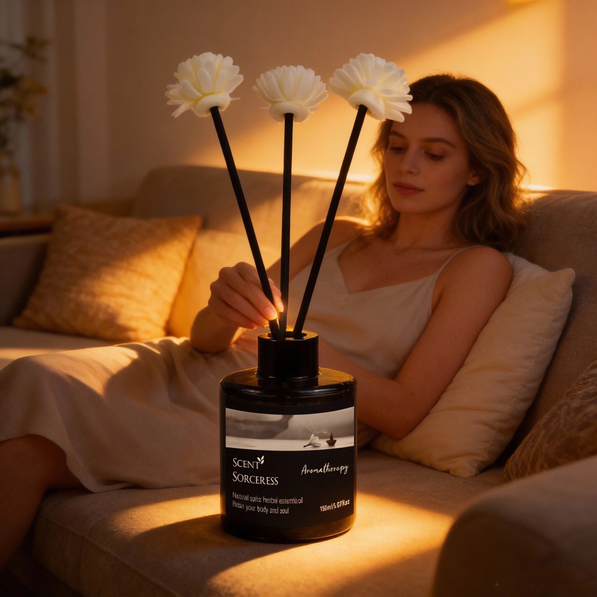 150ml Fragrance Rattan Reed Diffuser Aromatherapy Sets Fragrance Jasmine Vanilla Hotel Air Freshener Home Essential Oil Perfume