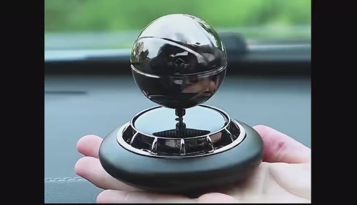 Car Solar Powered Basketball Aromatherapy Diffuser Air Freshener Ornament for Car Odor Eliminator Air Purifying Car Accessories